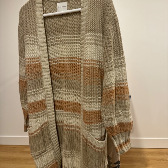 PINK ROSE knit cardigan (S) - Picture 2 of 5